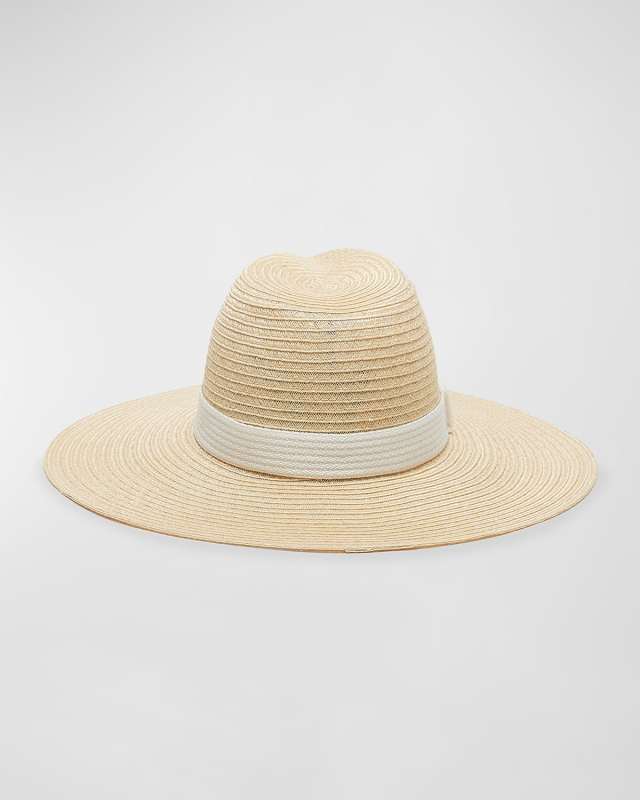 Emmanuelle Hemp Wide-Brim Fedora